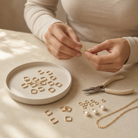 Composants de bijoux carrés souples personnalisés, fermoirs de boucles d'oreilles en métal tendance, tons or, argent et or rose