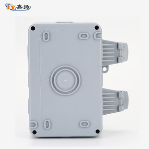 เต้ารับติดผนังกันน้ำ JY สำหรับภายนอกอาคาร 2 ช่องเสียบ IP66 วัสดุ ABS มาตรฐานการต่อสายดิน 240V แบบปลั๊ก UK - Product Image 4