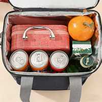 Sac isotherme double couche personnalisé MKW4362, sac à lunch thermique portable, grande capacité, sacs de pique-nique en PEVA