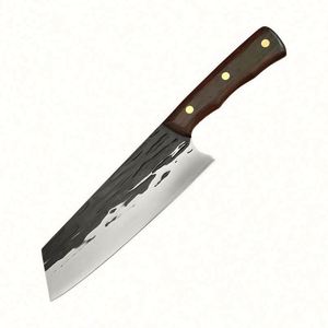 Couteau de cuisine japonais forgé Kiritsuke, style Damas, écologique, ambidextre, lame en acier inoxydable 5Cr15mov, rouge - Product Image 1