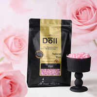 1kg Puppenwachs Hypoallergen Schimmernd Rosa Duft Premium Enthaarungswachs-Bohnen für Gesicht, Beine/Körperhaarentfernung Professionell