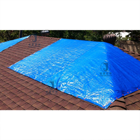 Bâche en polyéthylène imperméable, enduite de bleu, occultante, biologique, à prix de gros usine, pour couverture extérieure