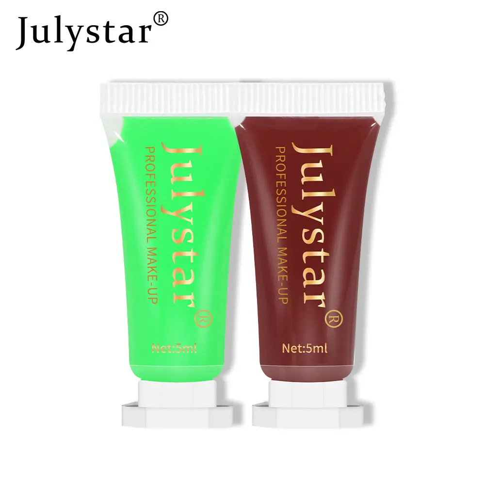 JULYSTAR6フェイスボディペインティングオイルセーフキッズフラッシュタトゥーペインティングアートハロウィンパーティーメイクアップファンシードレスビューティーパレット