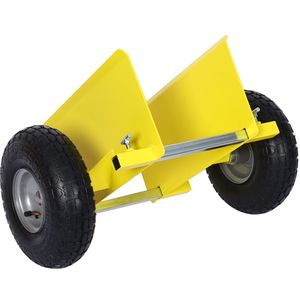 DB 600lb Yellow Panel <b>Dolly</b> with 10in. Pneumatic Wheels - Product Image 5