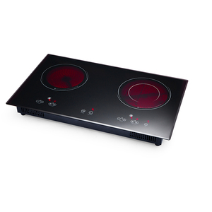 Table de cuisson infrarouge en céramique à double brûleur haute puissance 1800W+2200W, contrôle tactile par capteur, compatible avec les brûleurs puissants 2 - Product Image 3