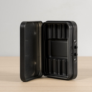 Caja de Metal CR, Caja de Hojalata Personalizada con Tapa Abatible a Prueba de Niños, Lata con Cierre de Botón a Presión, a Prueba de Olores, para Empaque de Hierbas y Tabaco - Product Image 1