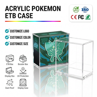 Boîte de présentation acrylique Elite Trainer Box Pokémon avec couvercle magnétique, aimant puissant, boîte de rangement transparente pour cartes TCG, protection et présentation
