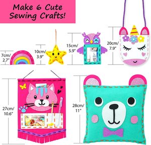 Customizable DIY Handmade <strong>Felt</strong> Tote Bag <strong>Kit</strong> My First Sewing Craft Set for Kids Gift for Craft Lovers Daily Carry - Product Image 3