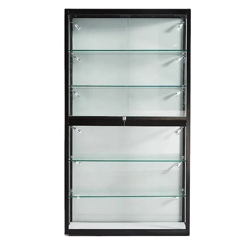 Modern Design Retail Shop Display Fixture Lockable Display Showcase Glass Display Cabinet with Led Light