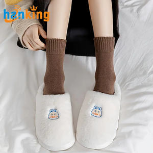 Ehanking, nuevos calcetines de felpa de tubo medio cálidos térmicos gruesos para Otoño e Invierno para mujer, calcetines informales de Cachemira, calcetines para dormir - Product Image 4