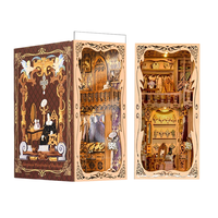 CAYI 2025 Kit de coin de livre de garde-robe de la duchesse maison de poupée Booknook 3D Puzzle en bois bricolage Nook livre étagère insérer avec lumière