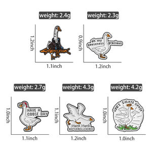 เข็มกลัดเคลือบรูปห่านตลกโอ้เข็มกลัดสวยงามน่ารักของฉันของขวัญเครื่องประดับรูปสัตว์สำหรับเด็กและเพื่อน - Product Image 6