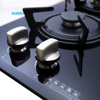 Cuisinière à gaz double brûleur en verre trempé de haute qualité Xunda, cuisinière à gaz naturel commerciale, plaque de cuisson à gaz encastrable à 2 brûleurs