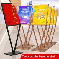 Papan Display Billboard, Papan KT, Stand Tanda Air, Tanda Vertikal, Tiang Lantai, Rangka Besi Custom, Bongkar Pasang