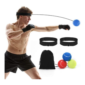 Ensemble de ballon réflexe de boxe avec bandeau réglable, idéal pour l'entraînement des réflexes, du timing, de la précision, de la concentration et de la coordination œil-main - Product Image 1