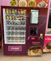 Dispensador de Fideos Calientes Grande con Máquina Expendedora de Comidas Rápida, Sistema de Pago con Monedas, Máquina Expendedora de Alimentos y Café
