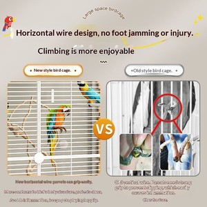 Groothandel goedkope prijs vogelkooi grote grote dierenkooi voor duiven parkieten kanaries kweek met wielen - Product Image 5