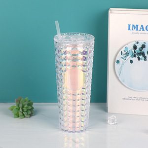 Termo de Doble Pared con Aislamiento de Gran Capacidad de 710 ml Vaso deportivo de paja con tapa a prueba de fugas, diseño de durián, para gimnasio - Product Image 6