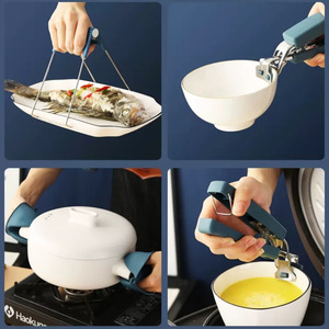 Anti Scalding Dish Tongs Heat Resistant Plastic Kitchen <b>Tool</b> Set For Bowl Plate Casserole Lifting <b>Safe</b> Handling - Product Image 2