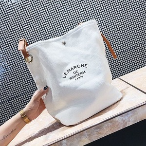 Túi đeo vai vải bố dung tích lớn, in logo tùy chỉnh, thiết kế đơn giản, túi xách đi làm, dành cho sinh viên đại học, in chữ - Product Image 5