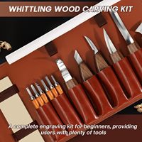 Houtsnijgereedschap 17-delige set met PU-opbergtas 6-delige snij- en 5 detailsnijmessen DIY Made in China