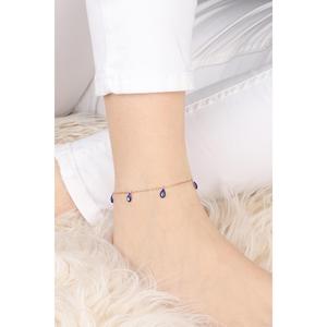 Cavigliera d'argento con perline smaltate - Product Image 1
