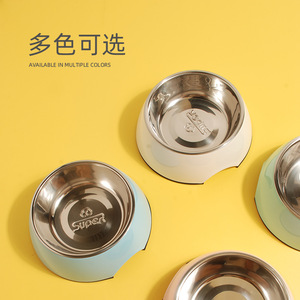 Bol rond classique en acier inoxydable à double paroi antidérapant pour animaux domestiques, chiens et chats, tailles S M L XL - Product Image 4