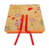 Fabricant et fournisseur chinois en gros de boîtes de calendrier de l'avent de Noël personnalisées, gaufrage, matériaux recyclés, fermeture magnétique - Doré
