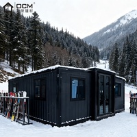 Maison conteneur extensible robuste OCM 20 pieds, résistante au vent, préfabriquée pour les îles des Caraïbes, modulaire, portable, prête aux ouragans