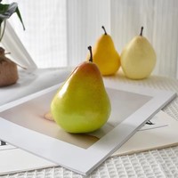 Poire artificielle en mousse populaire, fruit simulé, écologique, léger, pour remplissage de vase, décoration intérieure, cuisine, fête, Halloween