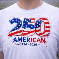 Casquette de baseball et T-shirt brodés vintage de haute qualité, thème patriotique Amérique 250e anniversaire 2026, États-Unis