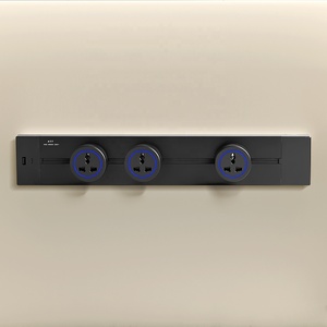 Di chuyển đường sắt theo dõi tường ổ cắm điện ổ cắm an toàn đáng tin cậy ổ cắm cho nhà trong PC chống cháy Bảng điều chỉnh 110-250V 10-16a - Product Image 1