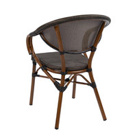 Ensemble de salle à manger de jardin moderne en plein air, cadre en aluminium, chaise en rotin synthétique, meubles pour hôtel, restaurant, parc, villa