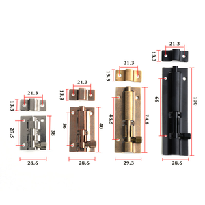 Garde de porte de sécurité en acier inoxydable, loquet à boulon coulissant de baril, loquet de Flash de <span class=keywords><strong>toilette</strong></span> de salle de bains - Product Image 2