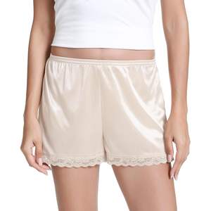 Pantalones cortos de satén para mujer al por mayor, con encaje, suaves, para dormir, ropa interior, pijama sedoso, pantalones cortos para el hogar, Vietnam - Product Image 1