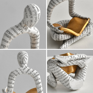 Décor à la maison abstrait personnes Sculptures créatif bureau <span class=keywords><strong>Table</strong></span> ornements intérieur chambre accessoires résine artisanat décoration de bureau - Product Image 6