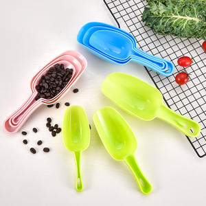 Ensemble de 3 pelles à glace en plastique pour céréales, farine, graines, ustensile de cuisine, matériau PP durable, lavage à la main uniquement - Product Image 1
