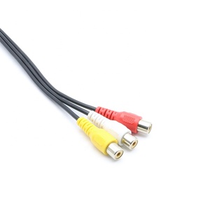 OEM ODM jack 3.5mm câble à angle droit de 90 degrés mâle à 3 <span class=keywords><strong>RCA</strong></span> Femelle Adaptateur Répartiteur Audio Vidéo câble AV TV - Product Image 5