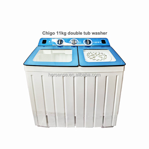 Máy giặt bán tự động 11kg màu xanh trắng đơn giản bồn đôi màu trắng tải hàng đầu tiếng anh vận hành điều kiện mới cho gia đình - Product Image 2