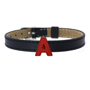 Nuovo Bracciale da Uomo da 8mm Serie Colorata con Grandi Bracciali Smaltati e Lettere Scorrevoli, Bracciale con Ciondoli a Cuore e Nome - Product Image 3