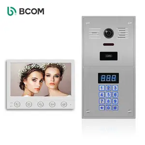 Multi Room Recordable Wired Video Doorbell Intercom Video Door Phone System With Door Opening Function For Multiple Apartment