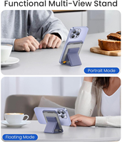 Support de carte magnétique pour support de téléphone magnétique de bureau en cuir PU compatible avec iPad, couleur personnalisable
