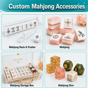 DSP Vietnam Factory Luxury Custom Bohemian 166 Pcs Acrylic American Mahjong Tiles for 4 Players Eco-Friendly <b>Entertainment</b> - Product Image 6