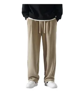 Зимние плотные флисовые теплые спортивные брюки для мужчин Уличная одежда прямые свободные спортивные брюки мужские повседневные теплые бархатные брюки