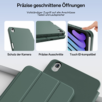 Étui pour tablette coque en TPU + étui en PU résistant à l'eau résistant aux taches étui de protection complet pour iPad Mini 8.3 pouces A17 Pro (2024)