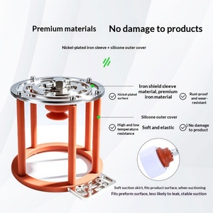 Soporte para botella con ventosa naranja/plateado con funda protectora, doble fijación, material de hierro niquelado, envoltura de silicona duradera - Product Image 4