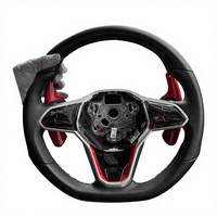 Palettes de changement de vitesse rouges personnalisées avec volant en cuir pour Golf 8 ARTEON Passat B8 ID3 ID4 DOS