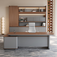 Bureau de direction en mélamine en forme de L, vente en gros directe d'usine, bureau de direction en bois, bureau de direction pour PDG, bureau de direction en bois