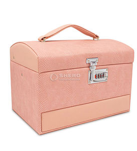 Organizador de Joyas Automático de Gran Capacidad con Diseño de Piel de Serpiente, Personalizado de Fábrica, Portátil, de Cuero PU, Caja de Almacenamiento de Joyas de Viaje - Product Image 1