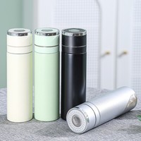Tasse Cadeau en Acier Inoxydable Isolée Sous Vide Résistante à la Chaleur et aux Hautes Températures avec Séparation Thé-Eau et Couvercle à Ouverture Facile